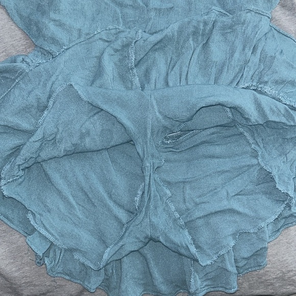 Teal Pants Store Shorts Romper - Picture 3 of 5